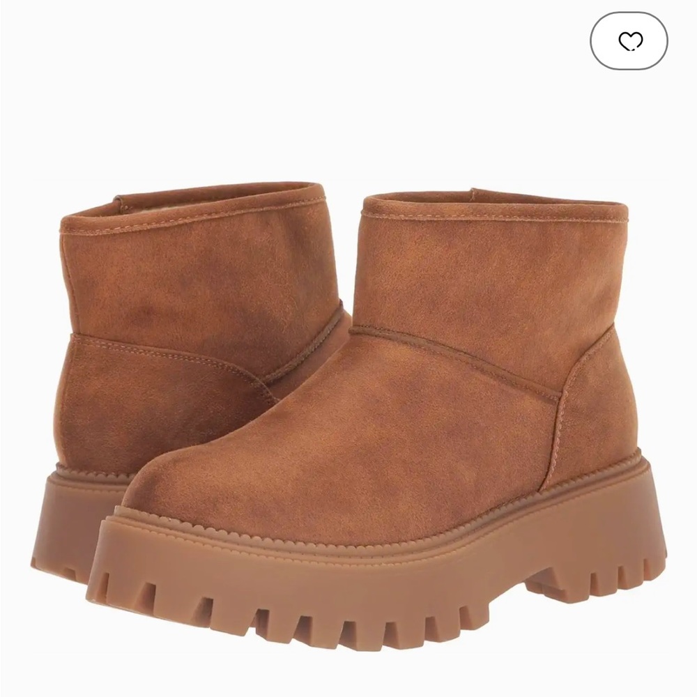 NWOB DV Dolce Vita Platform Boots Lonny Camel Faux Suede, No Box, Sz 10